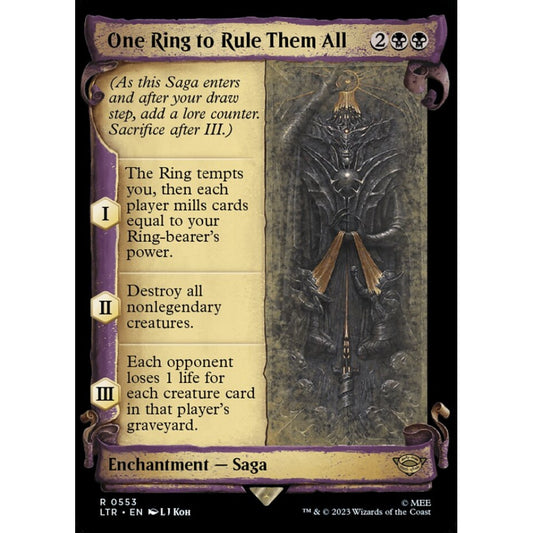 One Ring to Rule Them All, rare, 553, Magic the Gathering, The Lord of the Rings: Tales of Middle-earth