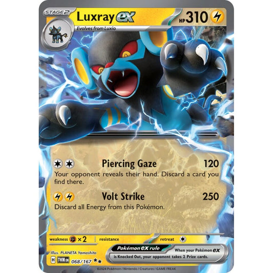 Luxray ex Double Rare 068/167 Pokemon Card Game Twilight Masquerade