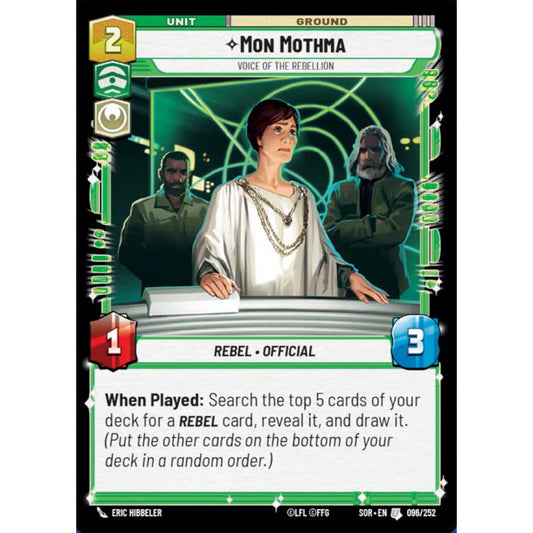 Mon Mothma, 96, U, Star Wars Unlimited, Sparks Of Rebellion