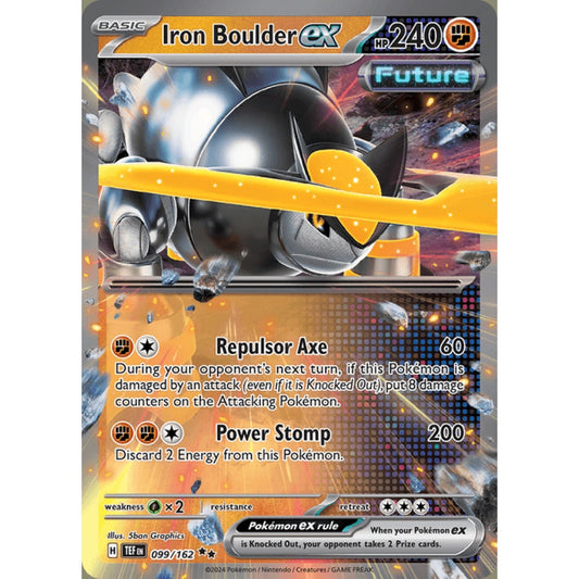 Iron Boulder ex Double Rare 099/162 Pokemon Card Game Temporal Forces