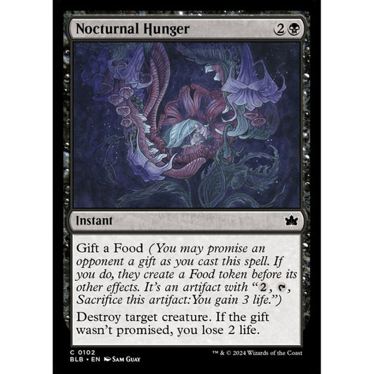 Nocturnal Hunger, 102, common, Magic: The Gathering, Bloomburrow