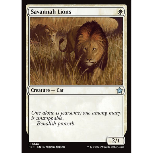 Savannah Lions, 146, uncommon, Magic: The Gathering, Foundations