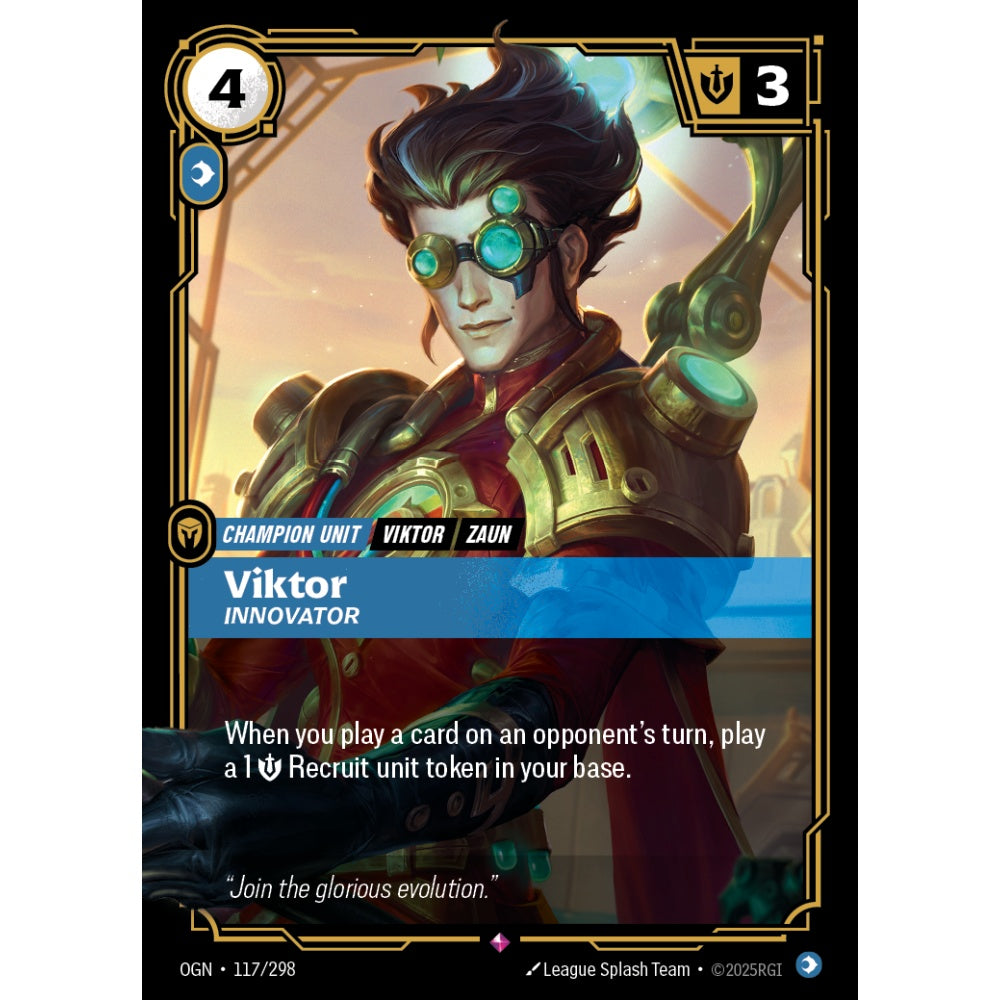 Viktor, Innovator OGN-117/298 Riftbound Card Game Origins Rare
