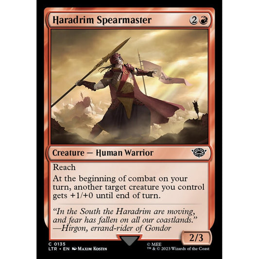 Haradrim Spearmaster, common, 135, Magic the Gathering, The Lord of the Rings: Tales of Middle-earth