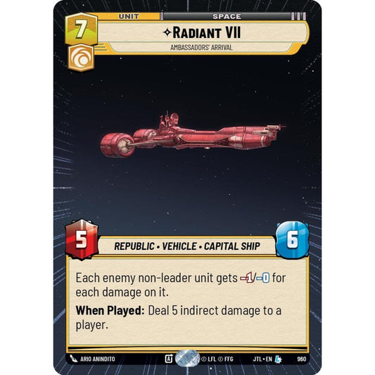 Radiant VII, L, JTL 960) Hyperspace Foil, Star Wars Unlimited