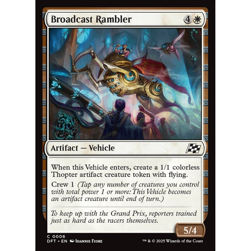 Broadcast Rambler, 6, common, Magic: The Gathering, Aetherdrift
