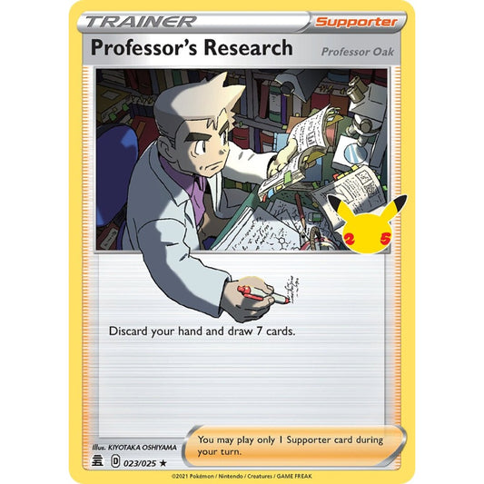 Professor's Research Rare Holo 023/025 Pokemon Card Game Celebrations