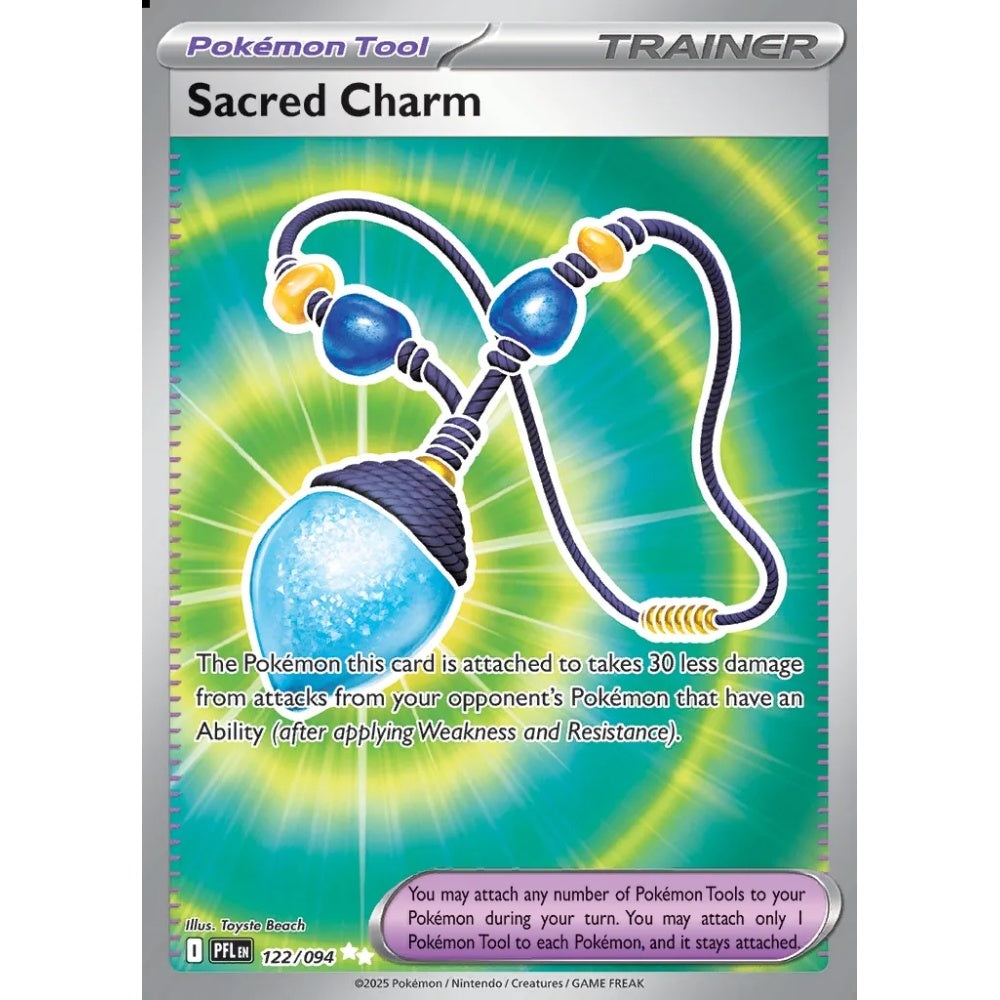 Sacred Charm Ultra Rare 122/094 Pokemon Card Game Phantasmal Flames