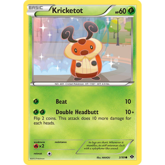 Kricketot Common 3/99 Pokemon Card Game Next Destinies