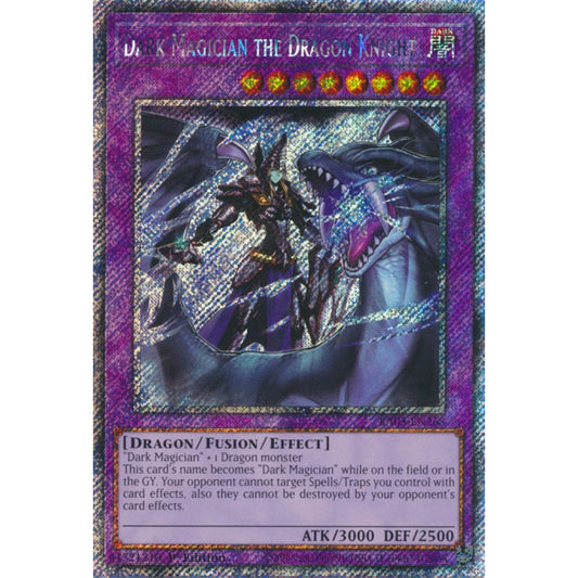 Dark Magician the Dragon Knight RA03-EN268 Platinum Platinum Secret Rare Yu-Gi-Oh Quarter Century Bonanza in Art