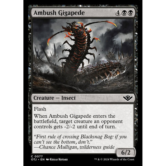 Ambush Gigapede, 77, common, Magic: The Gathering, Outlaws of Thunder Junction