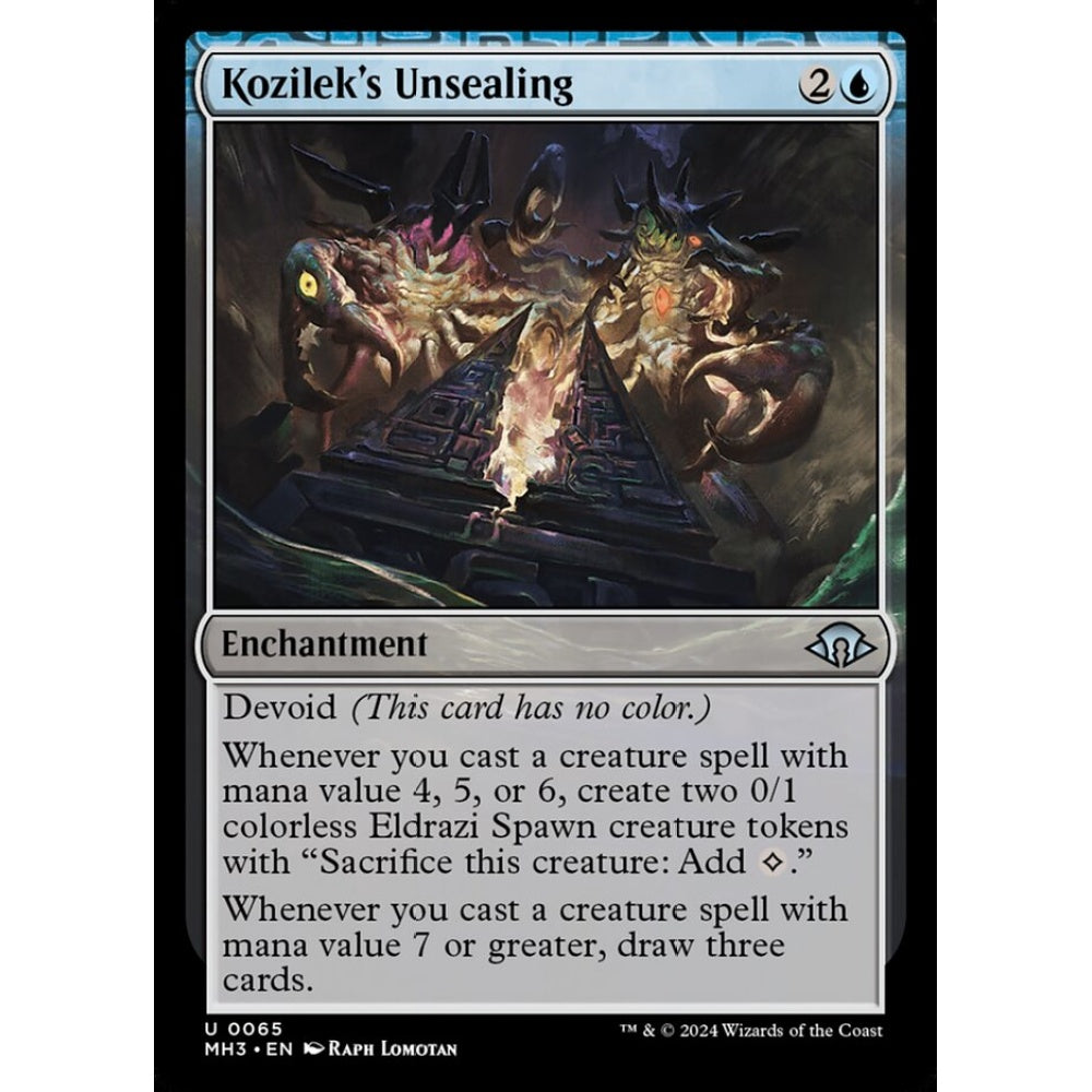 Kozilek's Unsealing, 65, uncommon, Magic: The Gathering, Modern Horizons 3