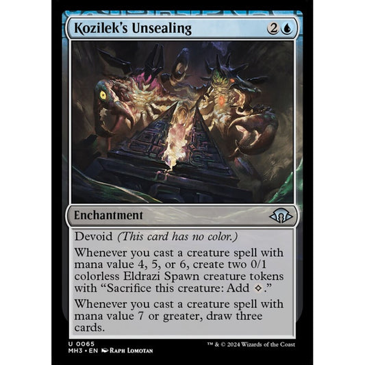 Kozilek's Unsealing, 65, uncommon, Magic: The Gathering, Modern Horizons 3