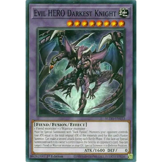 Evil HERO Darkest Knight SUDA-EN033 Common Yu-Gi-Oh Supreme Darkness