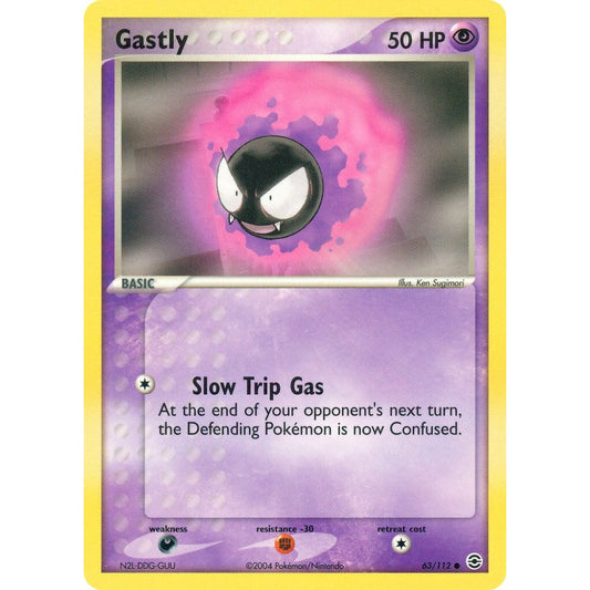 Gastly Common 63/112 Pokemon Card Game EX FireRed & LeafGreen