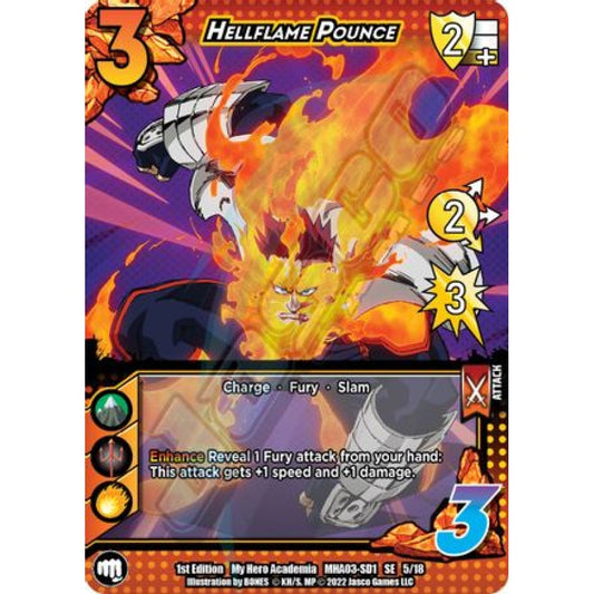 Hellflame Pounce, 5/18, SE, UniVersus, MHA03 Heroes Clash
