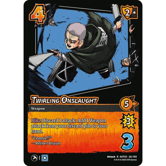 Twirling Onslaught 28/189 AOT03 Universus Attack on Titan: Apocalypse Attack R