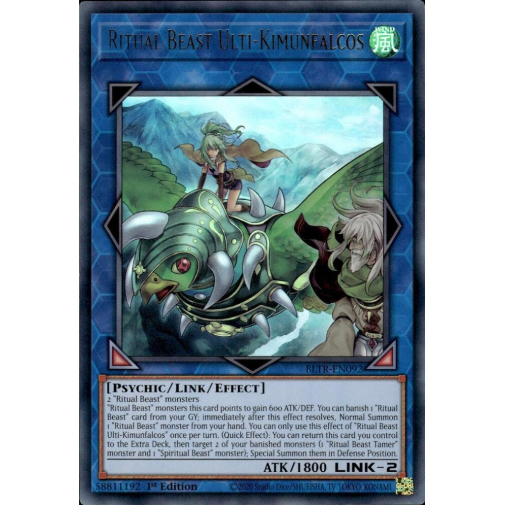 Ritual Beast Ulti-Kimunfalcos BLTR-EN092 Ultra Yu-Gi-Oh Battles of Legend: Terminal Revenge