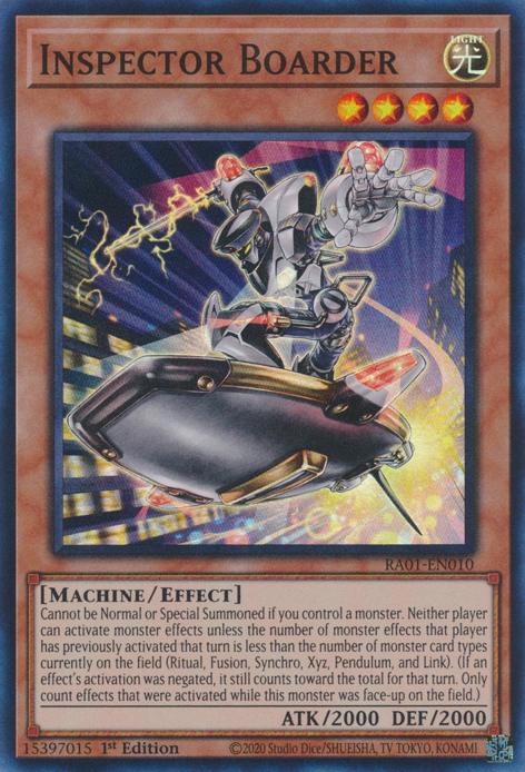 Inspector Boarder DUDE-EN031 Ultra Ultra Rare Yu-Gi-Oh Duel Devastator in Art