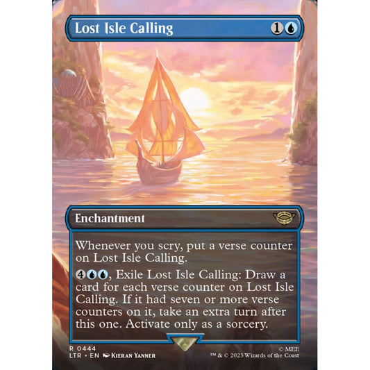 Lost Isle Calling, rare, 444, Magic the Gathering, The Lord of the Rings: Tales of Middle-earth