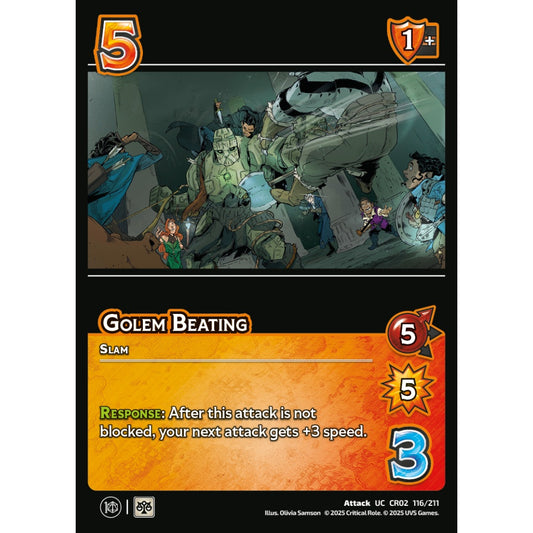 Golem Beating, 116/211, CR02, Universus, Critical Role: Heroes Of Exandria, Attack, UC