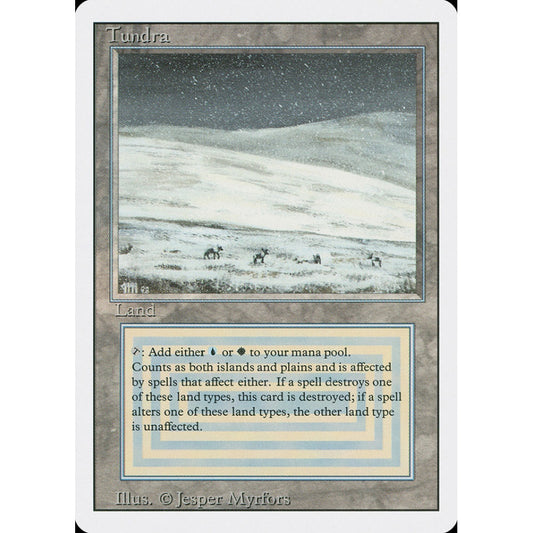 Tundra rare 289 Magic the Gathering Revised Edition