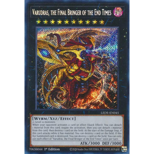 Varudras, the Final Bringer of the End Times LEDE-EN045 Secret Yu-Gi-Oh Legacy of Destruction