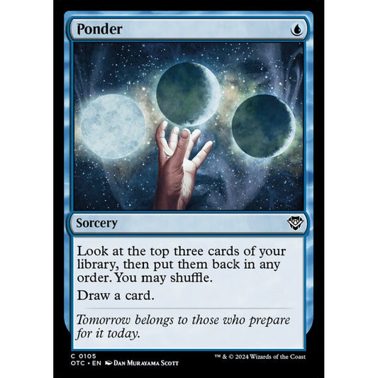 Ponder, 105, common, Magic: The Gathering, Outlaws of Thunder Junction