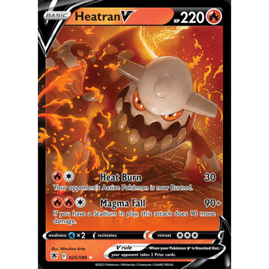 Heatran V Double Rare 025/189 Pokemon Card Game Astral Radiance