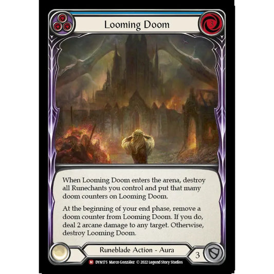 Looming Doom DYN175 Majestic Flesh & Blood Trading Card Game Dynasty in Regular Art