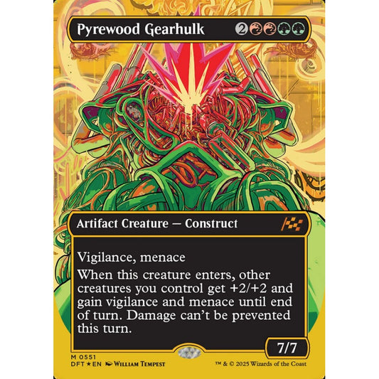 Pyrewood Gearhulk, 551, mythic, Magic: The Gathering, Aetherdrift