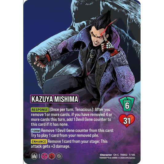 Kazuya Mishima 7/185 TK802 Universus Tekken 8 Character CH