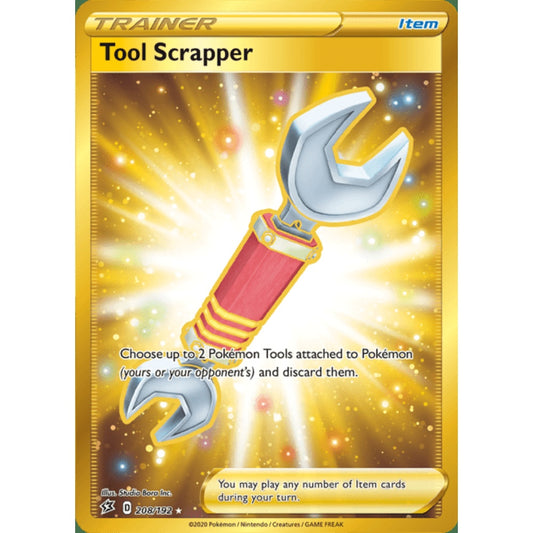 Tool Scrapper Secret Rare 208/192 Pokemon Card Game Rebel Clash