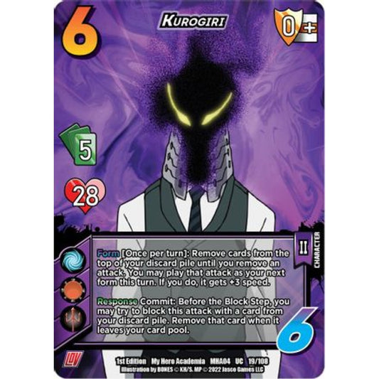 Kurogiri, 019/108, UC, UniVersus, MHA04 League of Villains