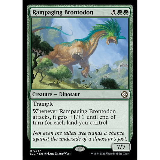 Rampaging Brontodon, rare, 247, Magic the Gathering, The Lost Caverns of Ixalan Commander