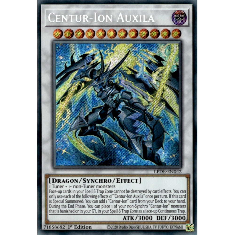 Centur-Ion Auxila MP25-EN068 Prismatic Prismatic Secret Rare Yu-Gi-Oh 2025 Mega-Pack Tin in Art