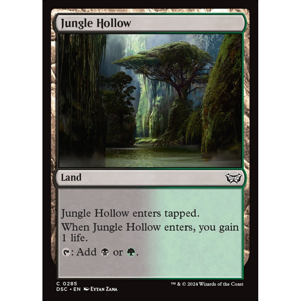 Jungle Hollow, 285, common, Magic: The Gathering, Duskmourn: House of Horror