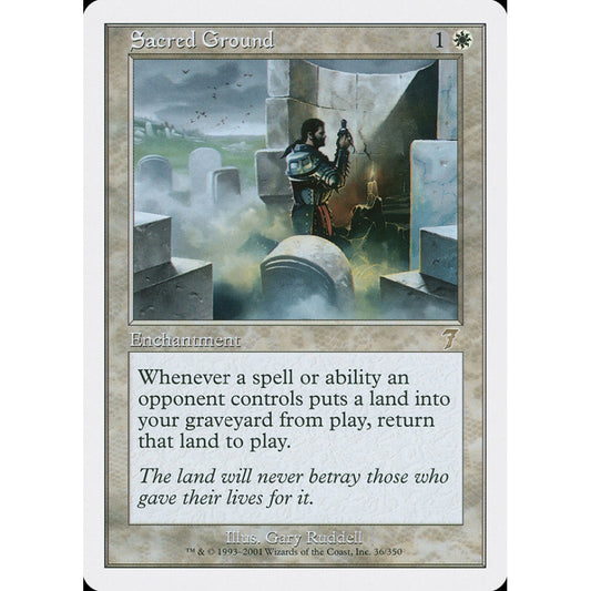 Sacred Ground rare 36 Magic the Gathering Seventh Edition