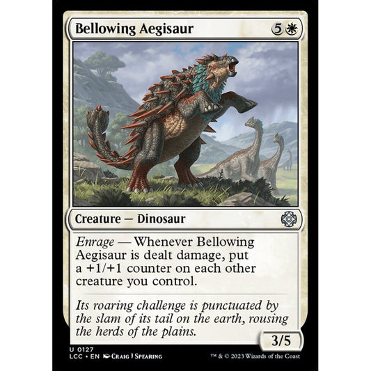Bellowing Aegisaur, uncommon, 127, Magic the Gathering, The Lost Caverns of Ixalan Commander