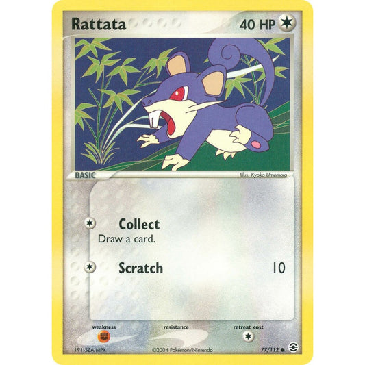 Rattata Common 77/112 Pokemon Card Game EX FireRed & LeafGreen