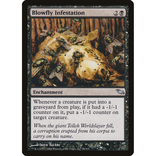 Blowfly Infestation uncommon 58 Magic the Gathering Shadowmoor Spanish