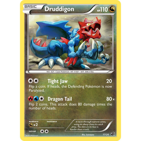 Druddigon Fixed 17/20 Pokemon Card Game Dragon Vault