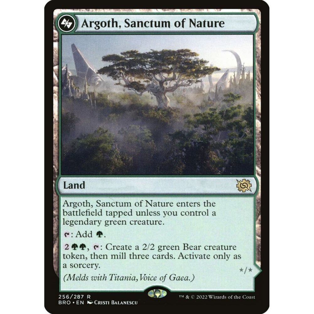 Argoth, Sanctum of Nature rare 256a Magic the Gathering The Brothers' War
