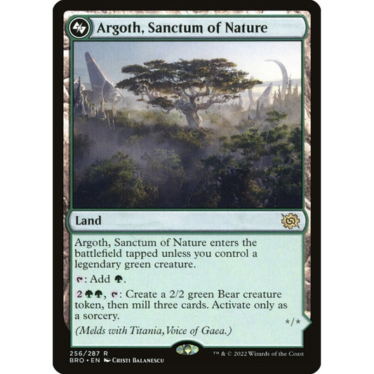 Argoth, Sanctum of Nature rare 256a Magic the Gathering The Brothers' War