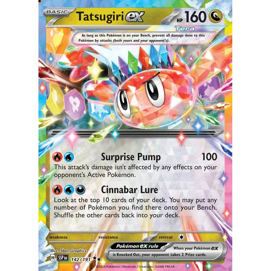 Tatsugiri ex Double Rare 142/191 Pokemon Card Game Surging Sparks
