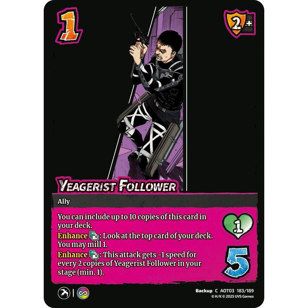 Yeagerist Follower 183/189 AOT03 Universus Attack on Titan: Apocalypse Backup C