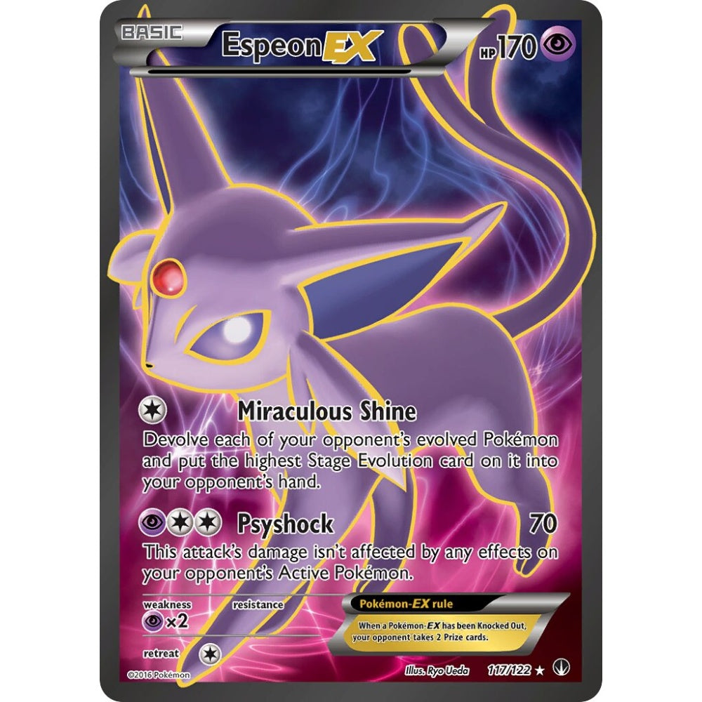 Espeon-EX Rare Ultra 117/122 Pokemon Card Game BREAKpoint