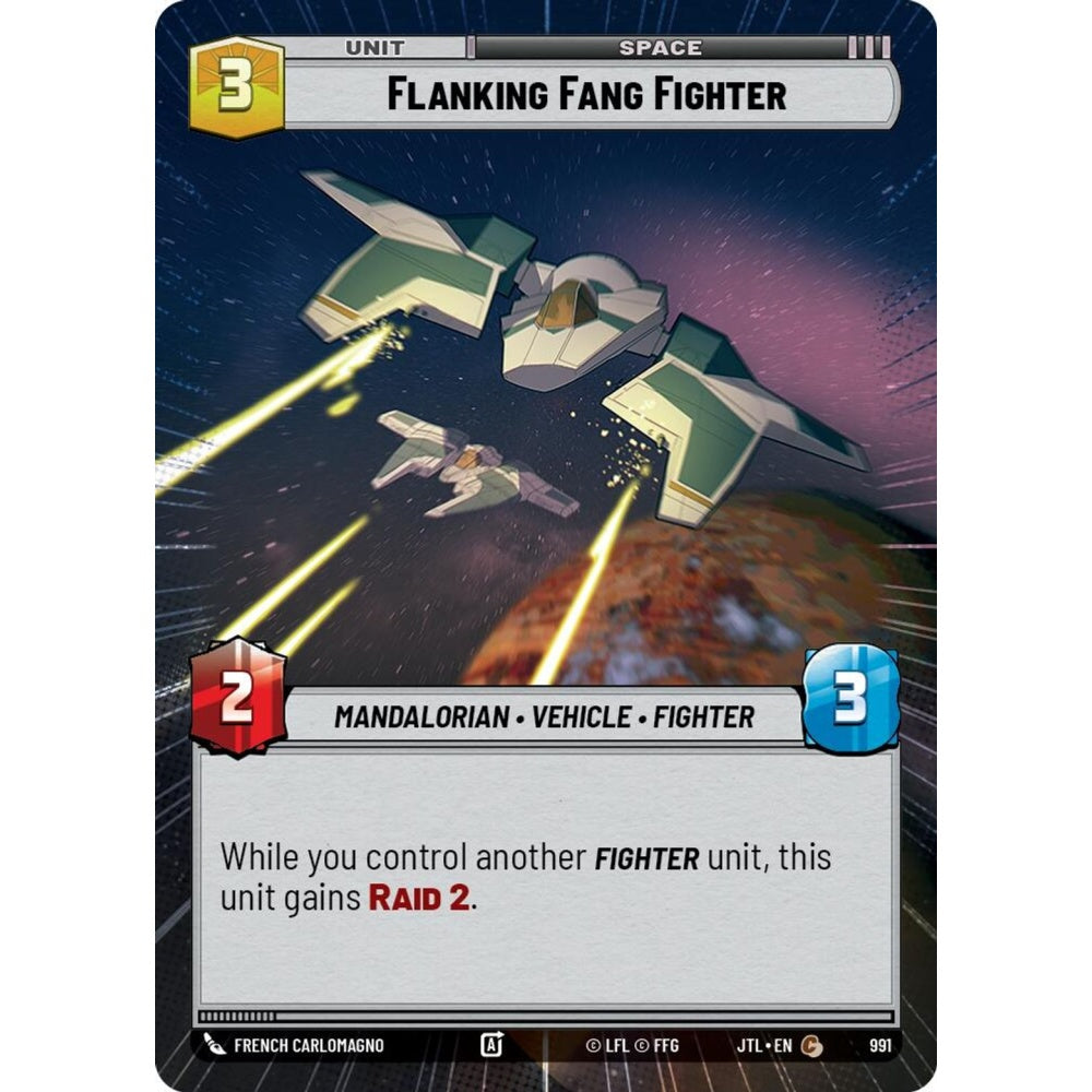 Flanking Fang Fighter, C, JTL 991) Hyperspace Foil, Star Wars Unlimited