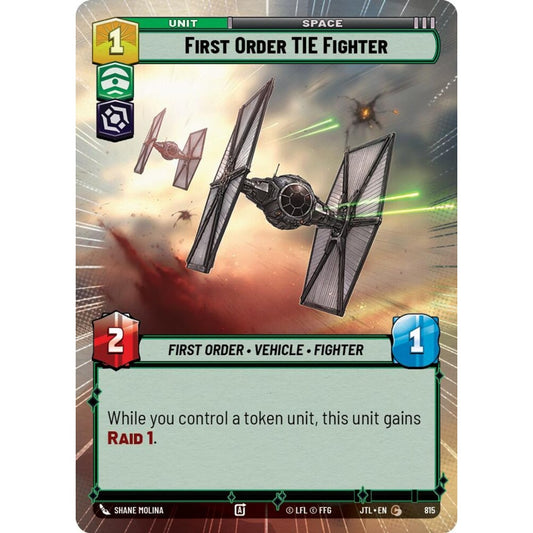 First Order TIE Fighter, C, JTL 815) Hyperspace Foil, Star Wars Unlimited