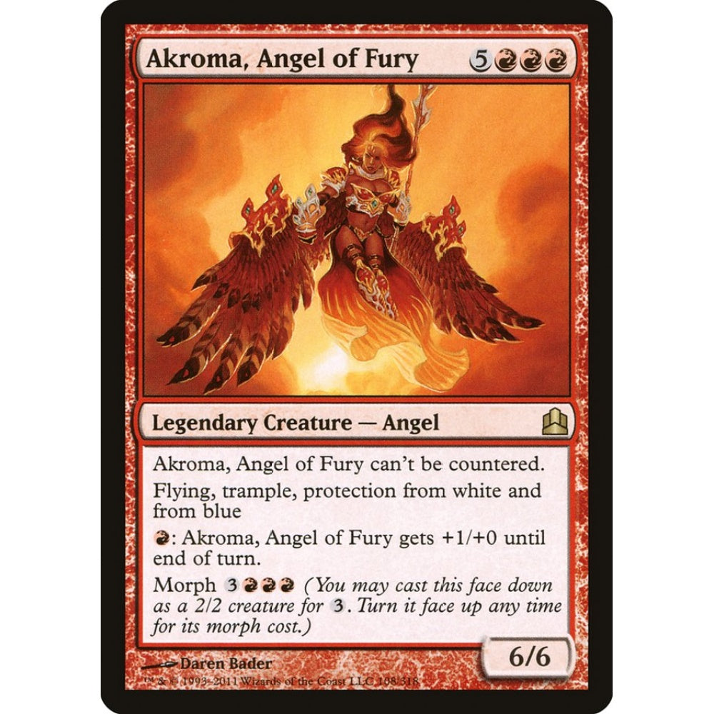 Akroma, Angel of Fury rare 108 Magic the Gathering Commander 2011